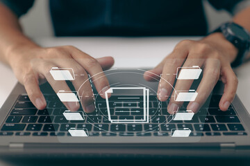 Aufkleber - System for Document Management (DMS). Software that automates the archiving and management of data files.