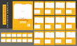 © Abdul Qaiyoom - Two Formats Complete Set Of 2022 Calendar Template Layout With Copy Space In White And Yellow Color.