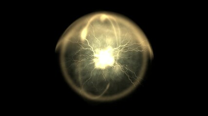 Wall Mural - Powerful fission of light and energy explosion