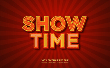 show time 3d editable text style effect