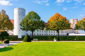 Melk abbey gardens in Wachau valley, Austria