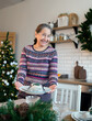 © DariaTrofimova - Happy pensioner setting   New Year's holiday table