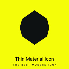 Black Octagon Shape minimal bright yellow material icon