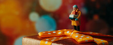 Miniature Man With Some Boxes, Web Banner