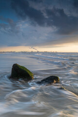 Wall Mural - moody seascape along the Dutch coast