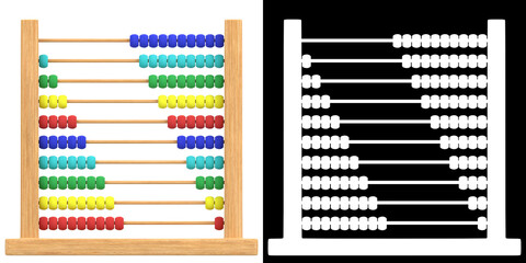 3D rendering illustration of a abacus toy