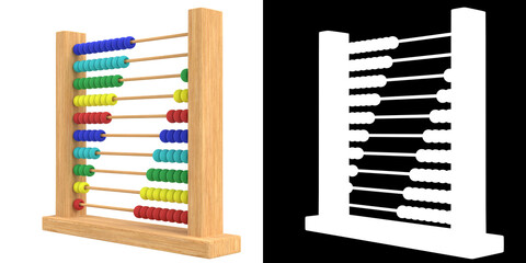 3D rendering illustration of a abacus toy