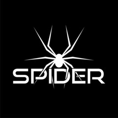  Spider word icon isolated on dark background