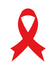 Poster - red ribbon flat icon