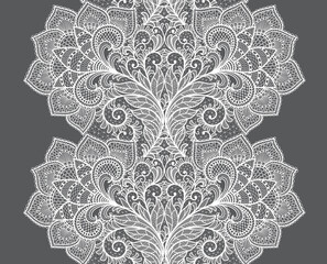 lace seamless flowers decoration element. lace ribbon