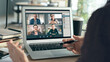 © sebra - Talking and working on video calling