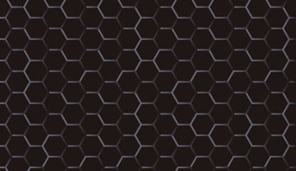 Black metal background from honeycomb, grid pattern. Graphic, geometric computer design. Vector illustration