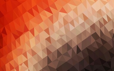 Light Red, Yellow vector polygon abstract background.