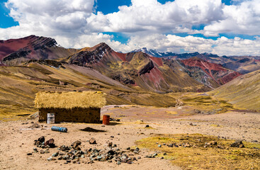 Wall Mural - Landscape at Vinicunca Rainbow Mountain near Cusco in Peru