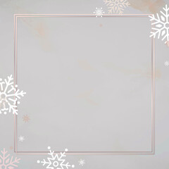 Canvas Print - Snowflake Christmas frame social ads template vector