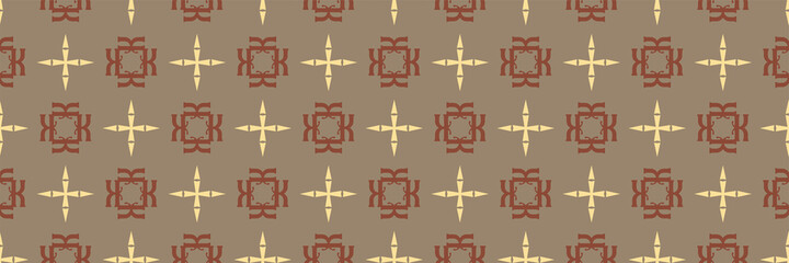 Wall Mural - Background image with geometric elements on brown background for your design projects, seamless patterns, wallpaper textures with flat design. Vector illustration