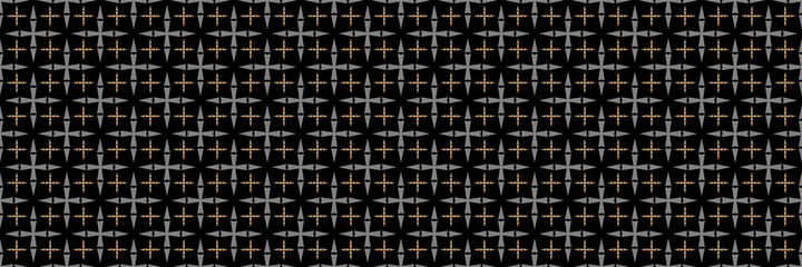 Wall Mural - Dark background image with geometric elements on a black background in vintage style for your design projects, seamless patterns, wallpaper textures with flat design. Vector illustration