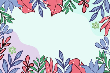 Wall Mural - Beautiful modern floral background template