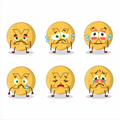 Poster - Dalgona candy disagree cartoon character with sad expression