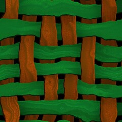 Wall Mural - 3D Render of combined wood background tile