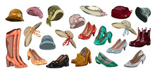 Retro Hats And Shoes For Women