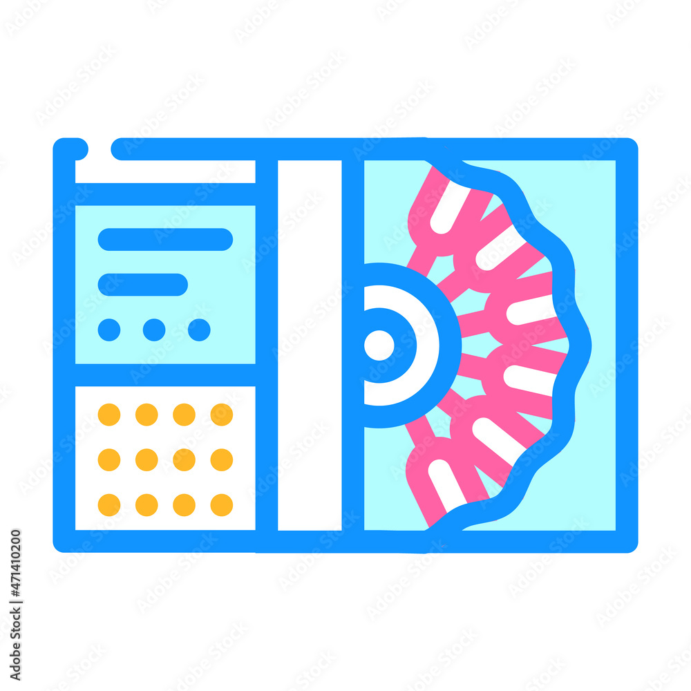 Spectrometer Sign atomic absorption spectrometer color icon vector. atomic absorption ...