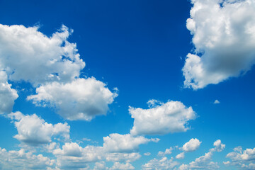 Wall Mural - blue sky background with white clouds