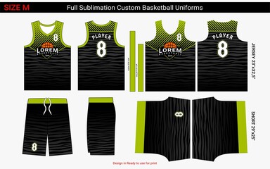 Sticker - basketball jersey pattern design template. Abstract pattern background for basketball uniform, basketball sumblimation, bicycle, e-sport, basketball, soccer, Fabric pattern, Sport background, Vector, 