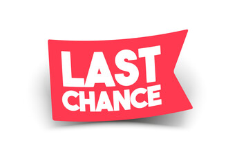 Poster - Vector Illustration Last Chance Flag Sticker