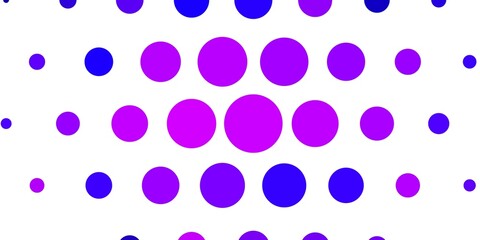 Wall Mural - Light Purple, Pink vector background with bubbles.