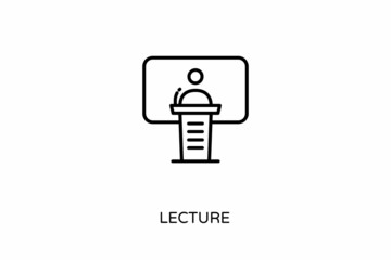 Wall Mural - Lecture icon in vector. Logotype