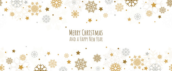 Wall Mural - seamless snow fall banner background