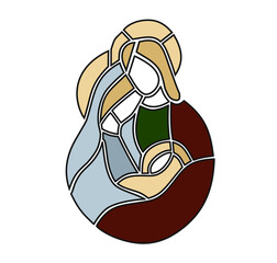 Christian Christmas symbol representation holy family