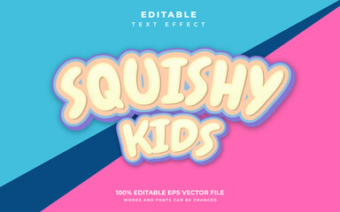 Squishy Text Effect Playful Fun Kids Cheer