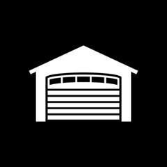 Wall Mural - Garage icon isolated on dark background