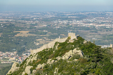 Wall Mural - Castle of the Moors or Castelo dos Mouros a hilltop medieval castle located in Portugal