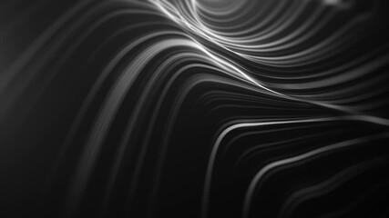 Wall Mural - abstract flowing particle lines data concept background loop/ 4k animation of an abstract technology