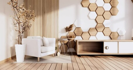 Sofa furniture and mockup modern room design minimal.3D rendering