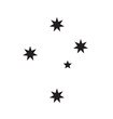 southern cross stars classic stylised constellation