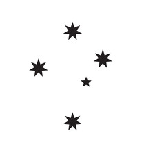 Southern Cross Stars Classic Stylised Constellation