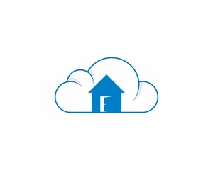 Wall Mural - Cloud with house in the middle