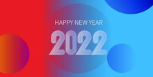 Vector Happy New Year 2022 New Year's Day Font Poster