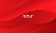Abstract Red Waves Geometric Background. Modern Background Design. Gradient Color. Fluid Shapes Composition. Fit For Presentation Design. Website, Banners, Wallpapers, Brochure, Posters
