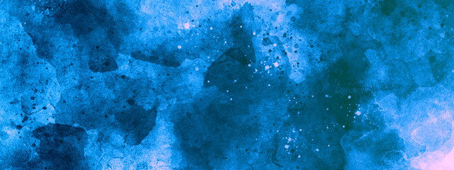 Wall Mural - abstract colorful watercolor wall texture background banner for wallpaper. oil painting style. good 