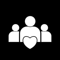 Poster - User group icon isolated on dark background