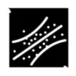 linear regression glyph icon vector. linear regression sign. isolated contour symbol black illustration