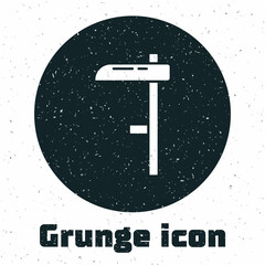 Sticker - Grunge Scythe icon isolated on white background. Monochrome vintage drawing. Vector