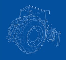 Poster - Electric Farm Tractor Charging Station Sketch