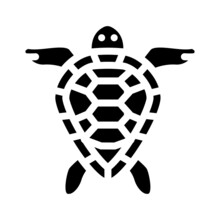 Turtle Aquatic Animal Glyph Icon Vector. Turtle Aquatic Animal Sign. Isolated Contour Symbol Black Illustration