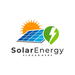 Point Solar logo vector template, Creative Solar panel energy logo design concepts